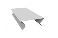 Планка угла внутреннего составная верхняя 0,45 PE с пленкой RAL 9003 сигнальный белый