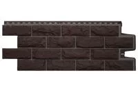 Фасадная панель Grand Line Колотый камень Design шоколадный со швом RAL 7006
