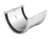 ТН ПВХ 125/82 мм, соединитель желоба, белый, шт.