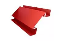 Планка угла внутреннего сложного Экобрус Grand Line 0,45 PE с пленкой RAL 3003 рубиново-красный