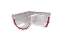 Угол желоба 90 град.Классика 120 ПВХ Grand Line белый (RAL 9003)