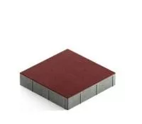 Тротуарная плитка Steingot Практик 60 из серого цемента с частичным прокрасом квадрат красная 300х300х60 мм