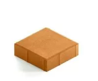 Тротуарная плитка Steingot Практик 60 из белого цемента с полным прокрасом квадрат оранжевая 200х200х60 мм