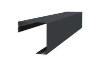 Угол внешний простой фальц 0,5 GreenCoat Pural BT, matt RR 23 темно-серый (RAL 7024 мокрый асфальт)