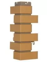 Угол фасадной панели «Альта-Профиль», кирпич клинкерный бежевый