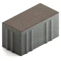 Брусчатка Steingot Хэви из серого цемента с частичным прокрасом прямоугольник темно-серая 200х100х100 мм