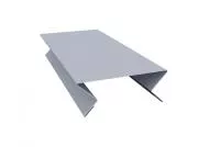 Планка угла внутреннего составная верхняя 0,45 PE с пленкой RAL 9006 бело-алюминиевый