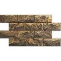 Термосайдинг Дагестанский камень 3D Тигровый глаз 1020х310х20 мм