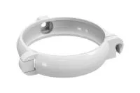 Хомут трубы водостока FineBer ПВХ Белый
