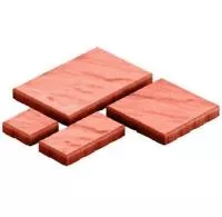 Тротуарная плитка Steingot Грандо из белого цемента с полным прокрасом красная мультиформат