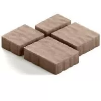 Тротуарная плитка Steingot Гранито из белого цемента с полным прокрасом светло-коричневая мультиформат