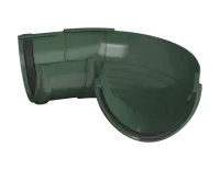 ТН ПВХ 125/82 мм, угол желоба, регулируемый 90°-150°, зеленый, шт.