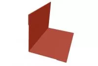 Угол внутренний 30х30 0,45 PE с пленкой RAL 8004 терракота