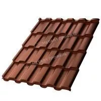 Металлочерепица МЕТАЛЛ ПРОФИЛЬ Монтекристо-XL (PURMAN-20-Argillite-0.5)