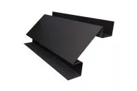 Планка угла внутреннего сложного Экобрус Grand Line 0,5 PurPro Matt 275 RAL 9005 черный