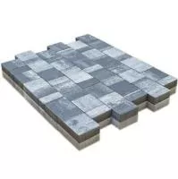 Тротуарная плитка Braer Старый город Ландхаус Color Mix Туман мультиформат 60 мм