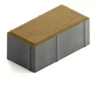 Брусчатка Steingot Сити 80 из серого цемента с частичным прокрасом прямоугольник оливковая 200х100х80 мм