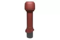 Выход вытяжки 125х160х700 ИЗ бордо с колпаком