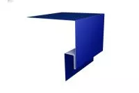 Планка околооконная сложная (Блок-хаус, Экобрус) Grand Line 250х75х25 0,45 PE с пленкой RAL 5002 ультрамариново-синий