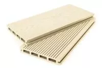 Террасная доска ДПК Grand Line 140мм вельвет и тиснение под дерево Слоновая кость 4м