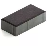 Брусчатка Steingot Практик 60 из серого цемента с частичным прокрасом прямоугольник черная 200х100х60 мм