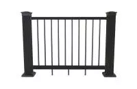 Ограждение из ДПК POLIVAN 3D c алюминиевыми балясинами 125х960х1575 мм (Черный)