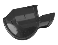 ТН ПВХ 125/82 мм, угол желоба 135°, черный, шт.