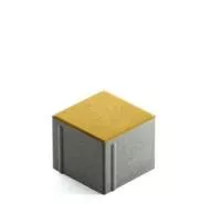 Тротуарная плитка Steingot Сити 80 из белого цемента с частичным прокрасом квадрат желтая 100х100х80 мм