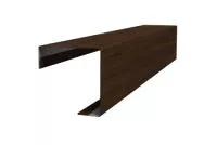 Угол внешний простой фальц 0,45 Print Elite Chestnut Wood (обратная сторона серая)