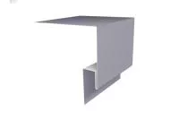 Планка околооконная сложная 250х75х18 (j-фаска) 0,5 Satin с пленкой RAL 7004 сигнальный серый