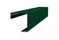 Угол внешний простой фальц 0,45 PE с пленкой RAL 6005 зеленый мох