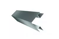 Планка угла внешнего сложного Экобрус Grand Line 0,45 PE с пленкой RAL 7005 мышино-серый