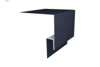 Планка околооконная сложная 250х75х18 (j-фаска) 0,45 PE с пленкой RAL 7024 мокрый асфальт