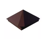 Колпак на столб пирамидальный 390х390 RAL 8017