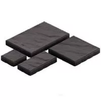 Тротуарная плитка Steingot Грандо из серого цемента с полным прокрасом черная мультиформат