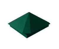 Колпак на столб пирамидальный 390х390 RAL 6005