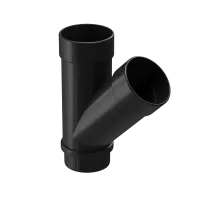 Тройник 45˚ водосточной трубы LUX, карбон