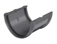 ТН ПВХ 125/82 мм, соединитель желоба, серый, шт.