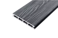 Террасная доска Grand Line 150х25мм 3D Винтаж Темно-серый 4м