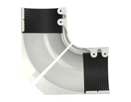 ТН МВС 125/90 мм внутренний угол желоба регулируемый 100 -165°, коричневый