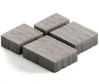 Тротуарная плитка Steingot Гранито из серого цемента с частичным прокрасом светло-серая мультиформат