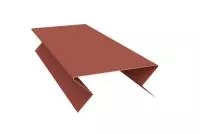 Планка угла внешнего составная нижняя 0,45 PE с пленкой RAL 8004 терракота