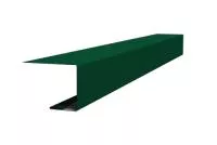 Планка завершающая фальц 0,5 Satin с пленкой RAL 6005 зеленый мох