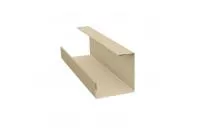 Планка угла внутреннего составная нижняя 0,45 PE с пленкой RAL 1015 светлая слоновая кость