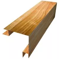 Планка угла наружного сложного 75х75х3000 (ECOSTEEL_T-01-Кедр-0.5)