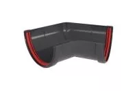 Угол желоба 135 град.Классика 120 ПВХ Grand Line графит (RAL 7024)