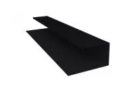 Планка П-образная 0,5 Quarzit lite с пленкой RAL 9005 черный
