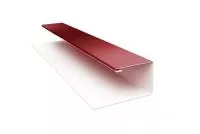 Планка П-образная 0,45 PE с пленкой RAL 3009 оксидно-красный