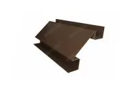 Планка угла внутреннего сложного Экобрус 0,5 Satin с пленкой RR 32 темно-коричневый