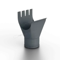 Воронка выпускная D125/100 Foramina Freeze (FRZ_D-01-Grey\Grey-0.6)